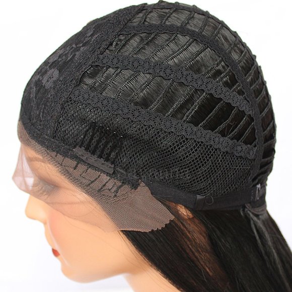 New Burgundy Long Silky Straight Lace Front Wig main image 8